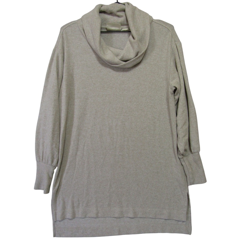 Maeve Anthropologie‎ Cowl Neck Tunic Sweater Womens Small Beige Excellent Knit